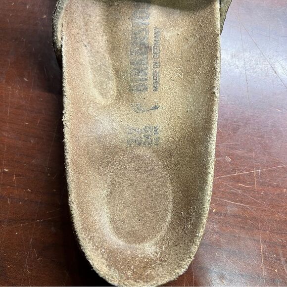 Birkenstock Madrid Sandals Women's 6N Gold Birko-Flor Single Strap Buckle Slides - Picture 16 of 16